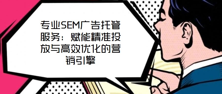 專業(yè)SEM廣告托管服務：賦能精準投放與高效優(yōu)化的營銷引擎