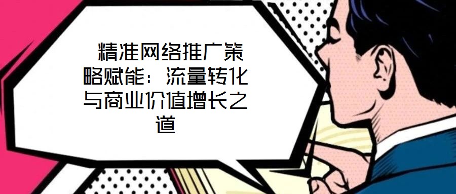  精準(zhǔn)網(wǎng)絡(luò)推廣策略賦能：流量轉(zhuǎn)化與商業(yè)價值增長之道