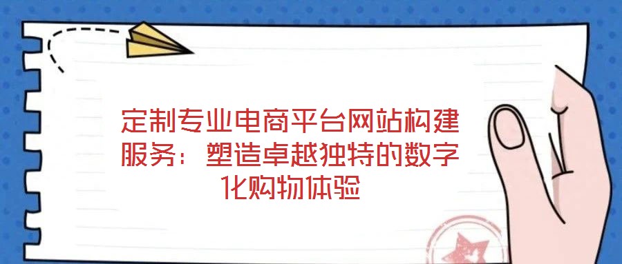 定制專業(yè)電商平臺網(wǎng)站構建服務：塑造卓越獨特的數(shù)字化購物體驗