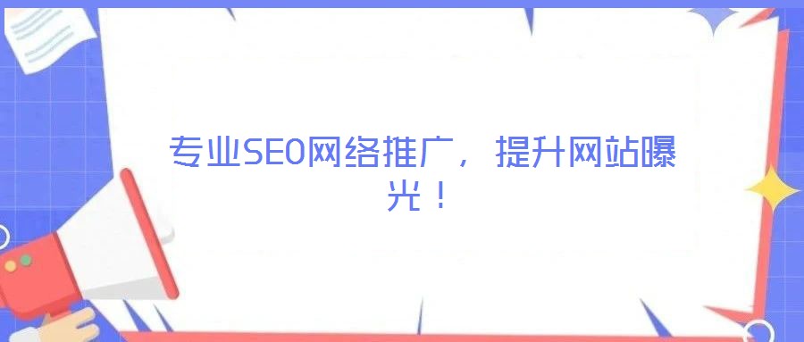專業(yè)SEO網(wǎng)絡(luò)推廣，提升網(wǎng)站曝光！