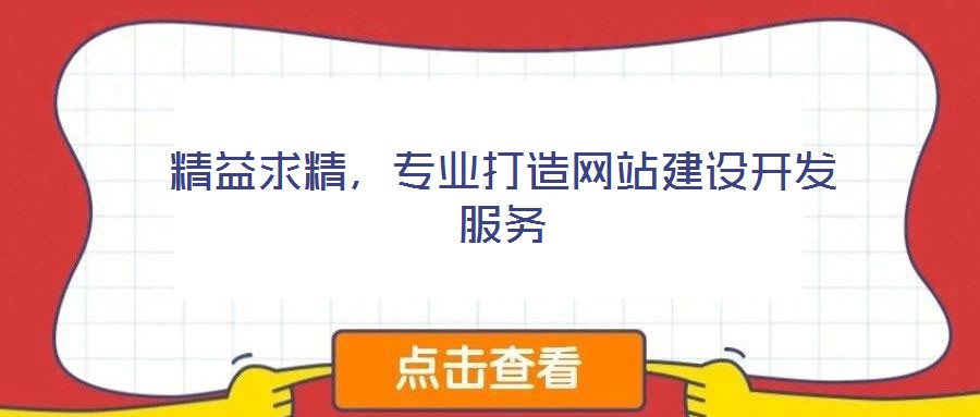 精益求精，專業(yè)打造網(wǎng)站建設(shè)開發(fā)服務(wù)