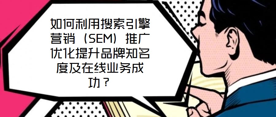 如何利用搜索引擎營銷（SEM）推廣優(yōu)化提升品牌知名度及在線業(yè)務(wù)成功？