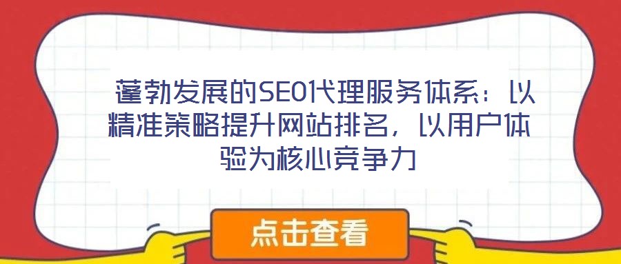  蓬勃發(fā)展的SEO代理服務體系：以精準策略提升網(wǎng)站排名，以用戶體驗為核心競爭力