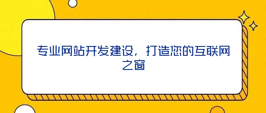 專業(yè)網(wǎng)站開發(fā)建設(shè)，打造您的互聯(lián)網(wǎng)之窗